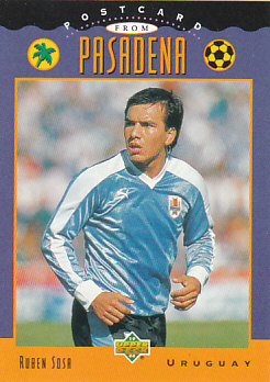 Ruben Sosa Uruguay Upper Deck World Cup 1994 Eng/Ger Postcard from Pasadena #UD10